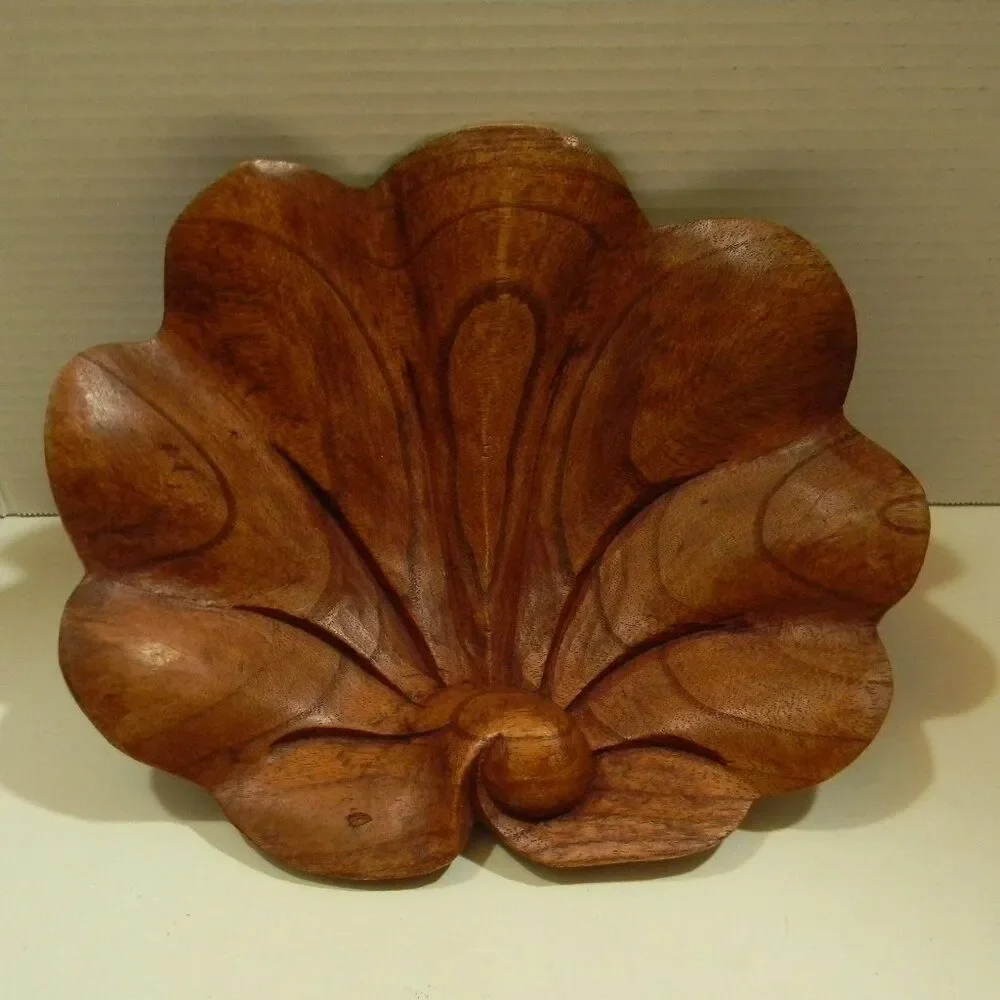 Hand Carved Wood Bowl Approx 10.5 inches